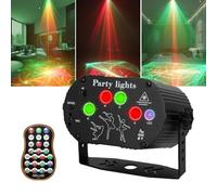 Luces Discoteca, Luces DJ para Fiesta, Mini Luz de escenario LED RGB Activadas por Sonido, Luz Estroboscópica con Mando a Distancia y Cable 2m, para Casa Fiestas Cumpleaños Karaoke Boda Decorados