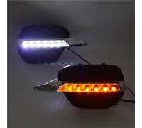 Luces Diurnas Coche Cubierta Antiniebla Con Intermitentes Para B&MW X5 E70 2011 2012 2013(White and Yellow)