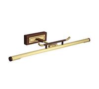 Luces doradas para espejo de baño, lámpara de pared LED frontal para inodoro y bañera con cabezal giratorio, blanco cálido 3000K, luces de latón para gabinetes de hotel y restaurante, 58cm 11W The Ne
