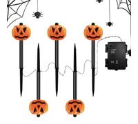 Luces Estaca Calabaza LED A Pilas Impermeable | Cadena De Luces Para Senderos para al aire libre jardín porche patio césped parterre y