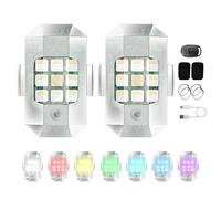 Luces estroboscópicas LED | Luces de seguridad impermeables anticolisión de 7 colores para vehículos | Luces para coche para vehículos Drone Moto, Luz estroboscópica para interiores y
