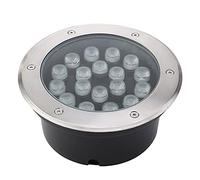 Luces exterior suelo empotrables IP68 a prueba de agua foco incrustado suelo 110-230V Alto Voltaje lamparas suelo jardin Acero inoxidable completo 8 colores, 8 potencia(Color:Blanco cálido 3000K,Tamañ