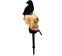 Luces fantasma - Varillas de luz solar para jardín de Halloween con diseño de - Decoración de iluminación realista con efecto luminoso para exteriores, hogar, césped, de Halloween