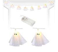 Luces fantasmas | Cadena de luces fantasma impermeables - Cadena de luces LED de 6.5 pies funciona con pilas para chimenea, porche, al aire libre, manto, casa encantada, fiesta, interior, cocina