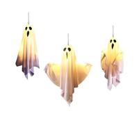 Luces fantasmas decorativas para Halloween | Kit de decoración iluminante de fantasma espeluznante - 3 piezas decoraciones de interior con iluminación de ambiente para granja, jardín, casa embrujada,