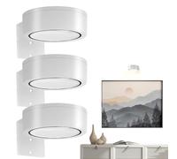 Luces fotográficas de pared, luces fotográficas para pared, luz de control inteligente sobre marco de fotos con temporizador de 3, luces artificiales para el hogar salón comedor dormitorio