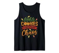Luces, Galletas, Caos Navideño Camiseta sin Mangas