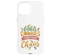 Luces, Galletas, Caos Navideño Carcasa para iPhone 15