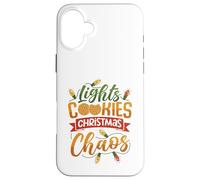Luces, Galletas, Caos Navideño Carcasa para iPhone 16 Plus