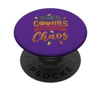 Luces, Galletas, Caos Navideño PopSockets PopGrip Adhesivo