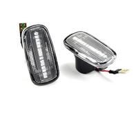 Luces Giro Indicadoras Estilo coche 2 piezas para Toyota para Land para Cruiser para Prius para Kluger para Wish RAV4 indicador lateral LED dinámico lámpara Intermitente Retrovisor(Smoky-black)