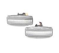 Luces Giro Indicadoras Luces indicadoras laterales de señal giro dinámicas para Nissan para Sylphy para Bluebird para Sunny para Infiniti FX35/FX45 (serie S50) Intermitente espejo(Crystal white)