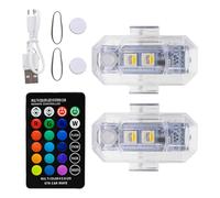 Luces intermitentes inalámbricas - LED para motocicleta, señal de advertencia anticolisión, luces impermeables de larga duración con mando a distancia | accesorio de iluminación de seguridad para