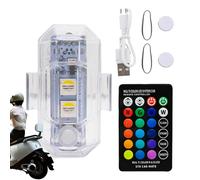 Luces intermitentes inalámbricas - LED para motocicleta, señal de advertencia anticolisión, luces impermeables de larga duración con mando a distancia | accesorio de iluminación de seguridad para