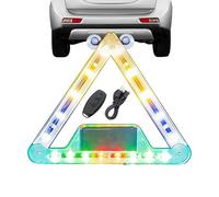 Luces intermitentes para coche - Lámpara triángulo de seguridad con articulación giratoria - Lámpara de señalización - para exterior, autopista noche, solución de problemas, vehículos utilitarios