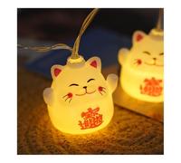 Luces jardín con Bonitos Dibujos Gatos, Luces Cadena Creativas y Luminosas Noche LED Alambre Cobre Blanco cálido, Luces Colgantes Hadas para decoración Dormitorio y Fiesta.