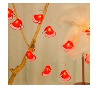 Luces jardín LED con Forma Gorro navideño, Luces Hadas, temática navideña, decoración para árbol Navidad, Luces Noche, Luces Colgantes para decoración Interiores y Exteriores.