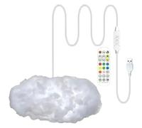 Luces , lámpara de ambiente inteligente, nubes de techo LED con control remoto, pantalla flotante con brillo suave, decoración interior para dormitorio, estudio,