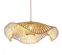 Luces Lámparas De Araña Lámpara Colgante Bambú Estilo Retro Ratán Tejido Araña De Luces Salón Salón Decoración Lámpara E27 Ajustable Personalidad Lámpara De Suspensión Bambú Iluminación Colgante,100cm