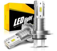 Luces Led 50000LM aptas for coche H7 bombilla de faro LED H9 H8 9005 HB3 9006 HB4 H4 H11 3000K 6500K Super brillante sin ventilador Plug & Play(6500K White,H8 H9 H11 H16(JP))