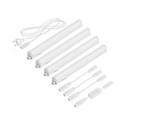 Parlat Luces LED bajo el armario Rigel, 31,3cm cada una, con interruptor, 445lm cada una, blanco, juego de 4