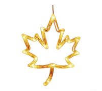 Luces LED Calabaza y Hoja 28cm Impermeables(Maple Leaf) | calabaza y hoja, impermeable IP44, para ideal jardín para techo, blanca cálida, para fácil instalación