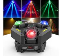 Luces LED de cabeza móvil de 150 W, luces LED de DJ RGBW DMX512, luces de escenario 19/29 canales, iluminación de discoteca activada por sonido para boda, fiesta, club, bar, espectáculo en vivo