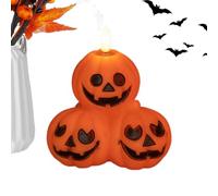 Luces LED de calabaza para Halloween, sin llama, cálida, luminosa, lámpara de estado de ánimo