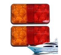 Luces LED de cola impermeables genéricas, 10 LED Trailer & Side Lights, señal de luz para camiones de autobús Caravan Boat With Bright Wide Angle Ilumination, Vehicle Accessory, Enhances Safety And