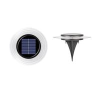 Luces LED de jardín impermeables para exteriores, lámparas de camino, iluminación de paisaje brillante de bajo consumo para patio, balcón, estancia, paquete de 2 (blanco)