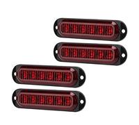 Luces LED de Posición del Remolque Y de Posición Lateral, 4 Uds Luces Laterales para Camiones Alto Brillo 90LM IP65 Impermeable 6 LEDs Luz de Emergencia para Camiones 12-24V(rojo)