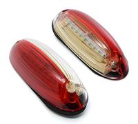 Luces LED de posición lateral delanteras y traseras de 12/24 V para remolque, camión, caravana, furgoneta, camión o autobús, color blanco y rojo