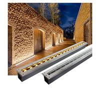 Luces Led Exterior Suelo - Incrustado Luces De Agua, Foco Empotrable LED Para Exteriores De 110V-220V, Luces De Iluminación Para Caminos De Piso Impermeables IP67, Para Escaleras Y Jardines(Warm White