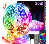 Luces LED Habitación, Tira LED 20 Metros, Tiras LED RGB Control de Remoto y App 16 Milliones de Colores LED Strip lights, Sincronización Musical Bluetooth, Luces de Tiras Led Para Fiesta Hogar TV Ba
