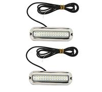 Luces LED Marinas, Luces LED Marinas 42LEDS Luz LED Subacuática Impermeable para Barcos 10-30V DC Luz de Tapón de Drenaje para Yates (Luz azul)
