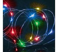 Luces LED Micro Brillantes 50 Batería Temporizador Interior/Exterior Multicolor