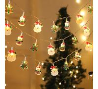Luces LED Navidad de Ventana 6 m USB Santa Muñeco de Nieve Árbol | Plástico ligero instalación sencilla bajo voltaje seguro para niños mascotas ambientes festivos hogar y exteriores