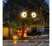 Luces LED, ojos grandes LED dinámicos, luces de ojo de ventana IPX4, caja de luz de ojos lindos de 20 cm-120 cm, kit de ventana LED para tienda de decoración publicitaria, decoración de árboles, 80 cm