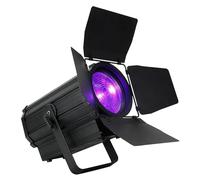 Luces LED Par COB 250W RGBW 4 en 1 Zoom lineal 17-55° Luces de lavado de escenario con puerta de granero Lente Fresnel 2500k-7500k DMX512 Focos Luces de DJ para Navidad Iglesia Bola de discoteca