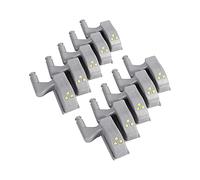 Luces LED para Clóset, 10 Piezas Iluminación para Debajo del Gabinete Luz de Bisagra Universal Inalámbrica con Sensor Inteligente Blanco Cálido/frío Gabinete Universal Armario(blanco cálido)