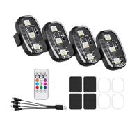 Luces Led Para Coche 7 Colores RGB Señales de Advertencia con Control