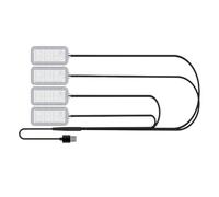 Luces LED para interior de coche, lámpara brillante de ritmo musical, puerto USB, iluminación de brillo ajustable, para camión, remolque, SUV, automóvil, cambio de color del estado de ánimo, fácil