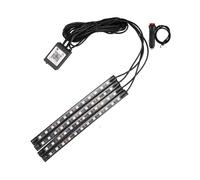 Luces LED para Motocicleta, RGB, Control de Sonido por Aplicación, Retroiluminación Flexible, Impermeable, Decoración, Tira de Neón de 48 Luces.