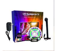 Luces Led Para TV Con Cámara Deseable Retroiluminación De TV Para 55-65in/65-75in Se Puede Utilizar Con TV Para Añadir Ambiente Adecuado Para Su Uso Con Televisores Ordenadores(5m (plug version))