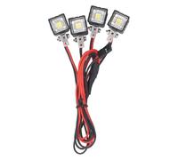 Luces LED RC, Iluminación Blanca de Alto Brillo LED LED Car COT FISTA del CARRIDO para AXIAL para SCX10 90046 para REDCAT RC Barra de Luz RC para 1:10 RC Crawler (4LED)