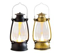 Luces LED retro para camping, luces cálidas de color con mango, al aire libre, 2,64 x 2,36 x 5,16 pulgadas para mesa, patio, jardín, patio, , porch Lighting y decoración