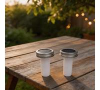 Luces LED solares blancas con sensor automático para jardín, patio, camino, balcón, decoración realista, efecto de fuego, resistente a la intemperie, juego de cuatro faroles