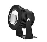 Luces LED sumergibles, 12V 10W RGB LED IP65 Impermeable Lámpara de proyector de acuario con control remoto para paisaje, piscina, estanque, pecera, etc.(Negro)