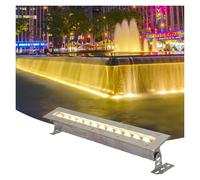 Luces LED sumergibles Luces impermeables para pisc Foco de fuente sumergible empotrable de bajo voltaje de 24 V CA, IP68, resistente al agua, con soporte, tira larga, foco LED subacuático, fácil de in