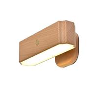 Luces magnéticas genéricas - Wooden Motion Sensor LED Wall Lamp | Regulable Recargable Night Light, Wireless Stick On for Bedroom Bathroom Nursery, Office Farmhouse Apartment